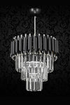 Avizemoda Palmira 35' Luxury Crystal Chandelier - (Black - Chrome) 5