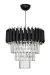 Avizemoda Palmira 35' Luxury Crystal Chandelier - (Black - Chrome) 6