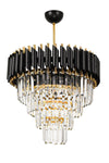 Avizemoda Palmira 45'lik Crystal Lux Chandelier - (Black-Gold) 1