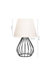 HOMING Cream Fabric Metal Body Double Lamp Set Ayd-2603 3