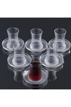 Ülgenev Paşabahçe Elysia Compatible Glass 6 Pieces Tea Saucer 4