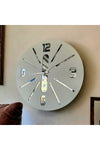 AA Shop White Wooden Decorative Wall Clock With Different Patterns 50cm 2