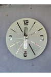 AA Shop White Wooden Decorative Wall Clock With Different Patterns 50cm 4