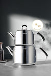 Nehir Modern Maxi Stainless Steel Teapot Set 1