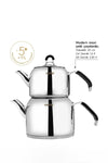 Nehir Modern Maxi Stainless Steel Teapot Set 3