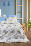 CANDAN ÇEYİZ Buket Blue Floral 6-Piece Double Duvet Cover Set 1