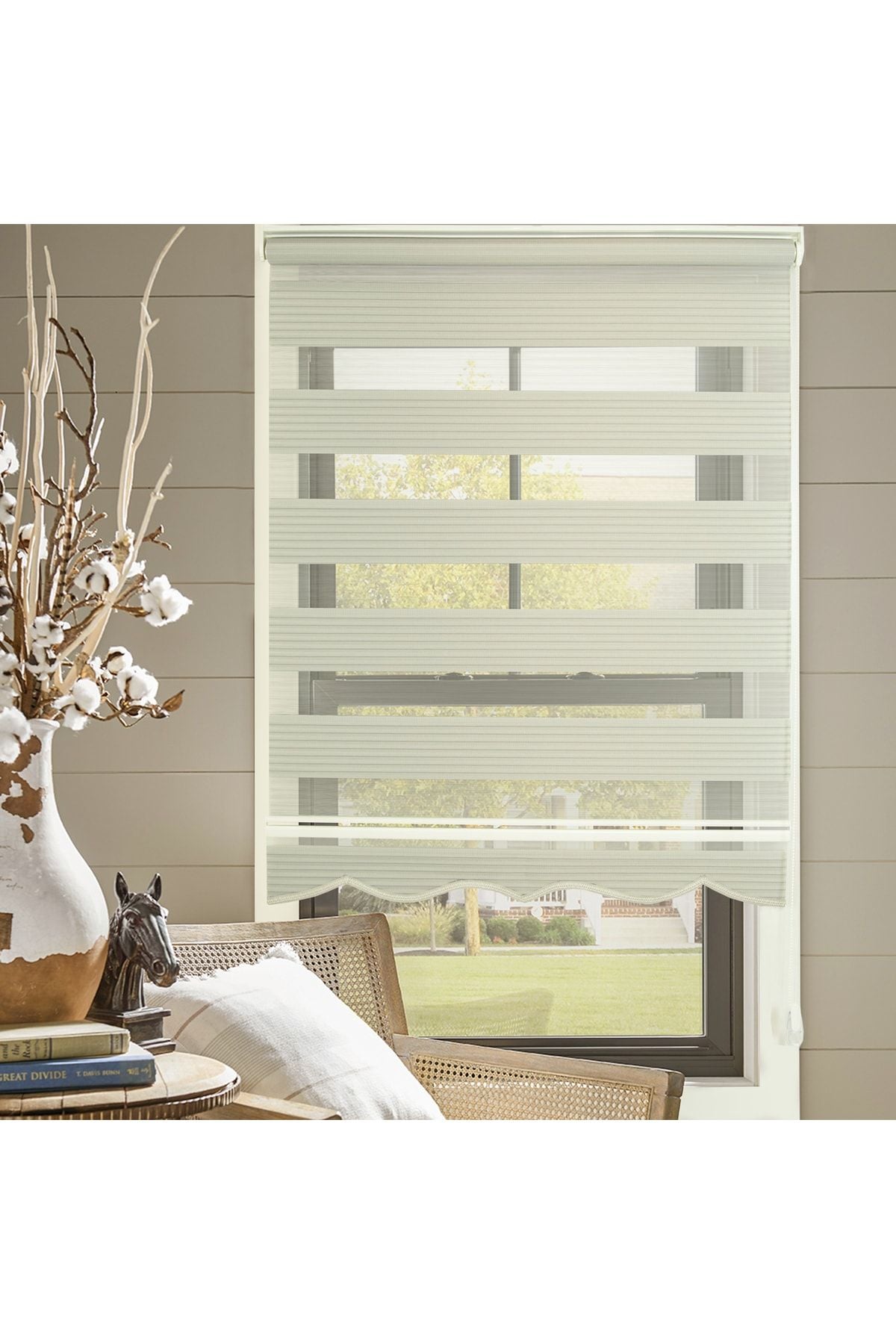 KC GRUP TEKSTİL Brillant Grey Pleated Zebra Roller Blind 1