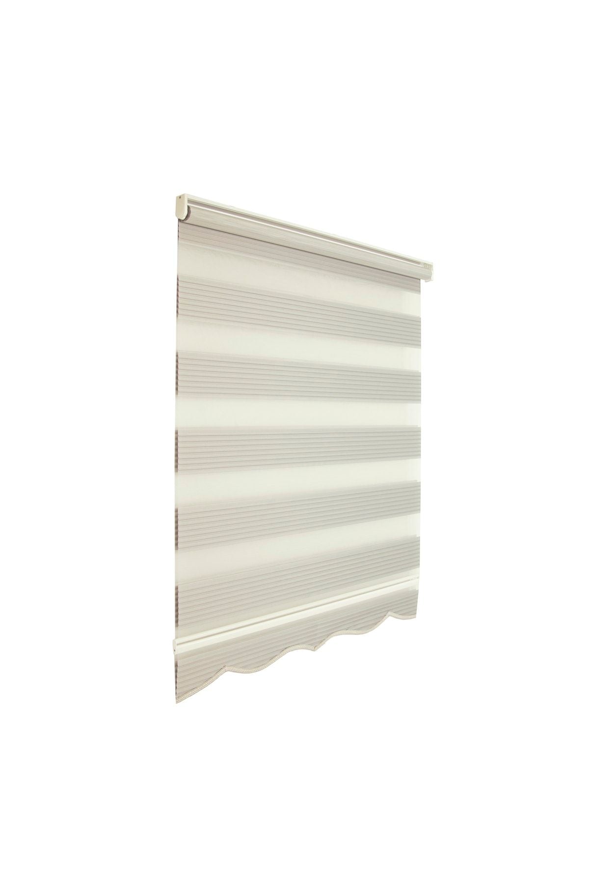 KC GRUP TEKSTİL Brillant Grey Pleated Zebra Roller Blind 4