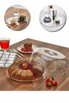 ARVALE Stylish Crystal Cake Stand with Handle 27 Cm Serving Plate 1