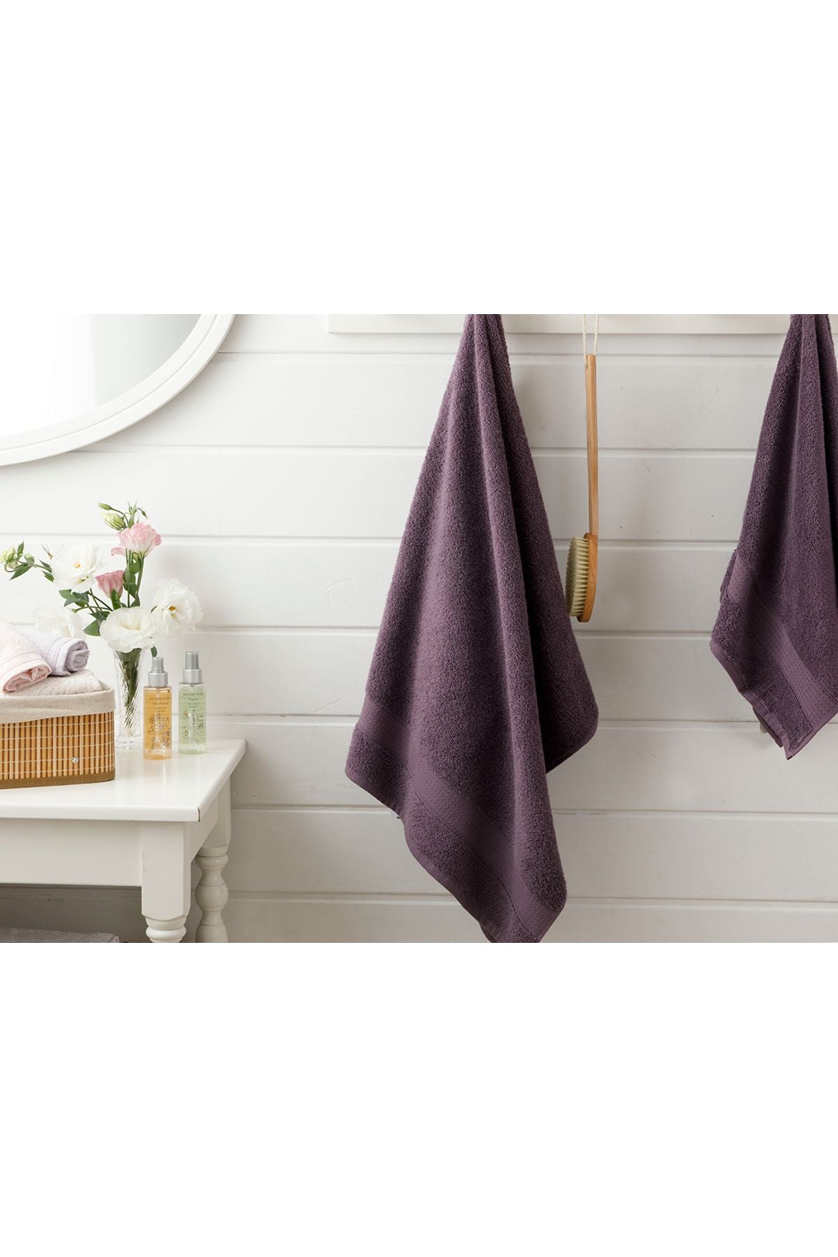 English Home Pure Basic Bath Towel 70x140 Cm Dark Purple 1