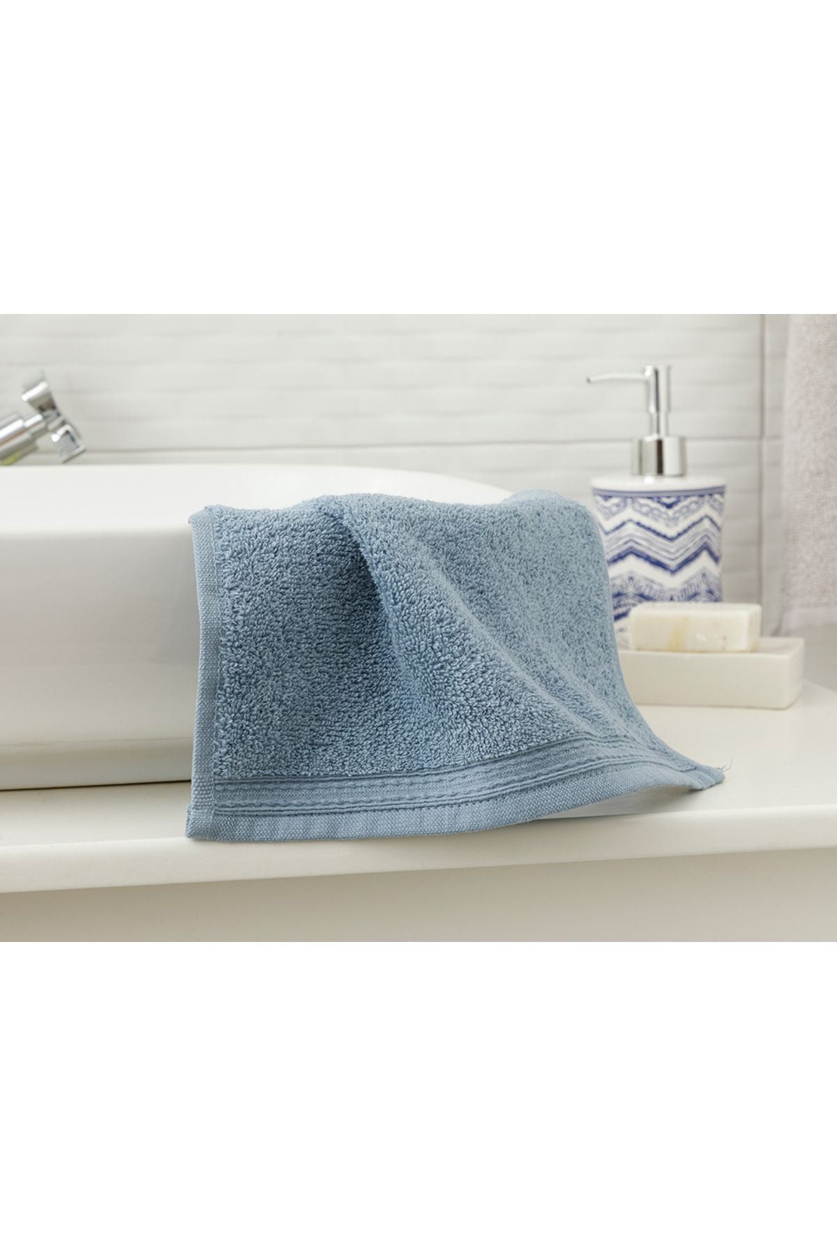 English Home Pure Basic Hand Towel 30X30 Cm Light Indigo 1