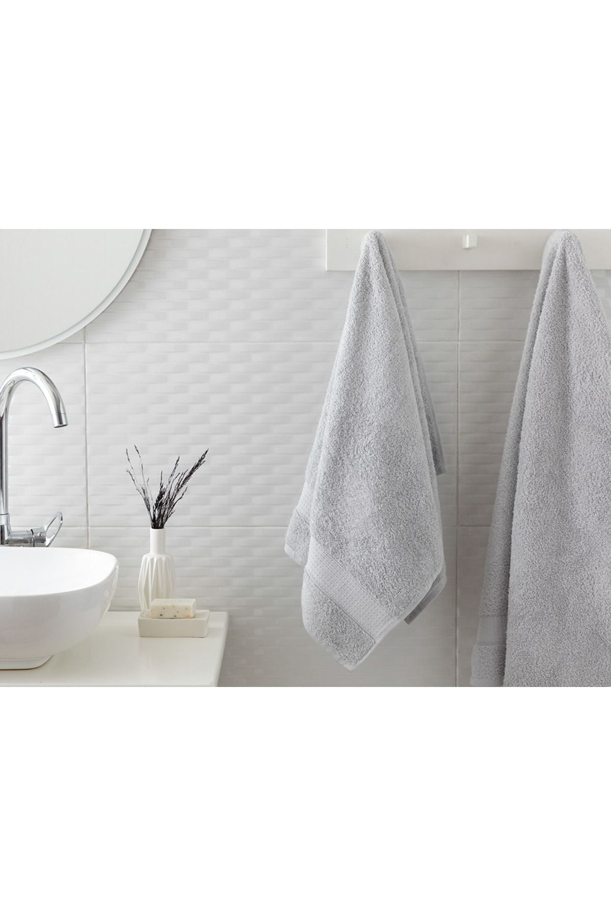 English Home Pure Basic Face Towel 50X90 Cm Gray 1