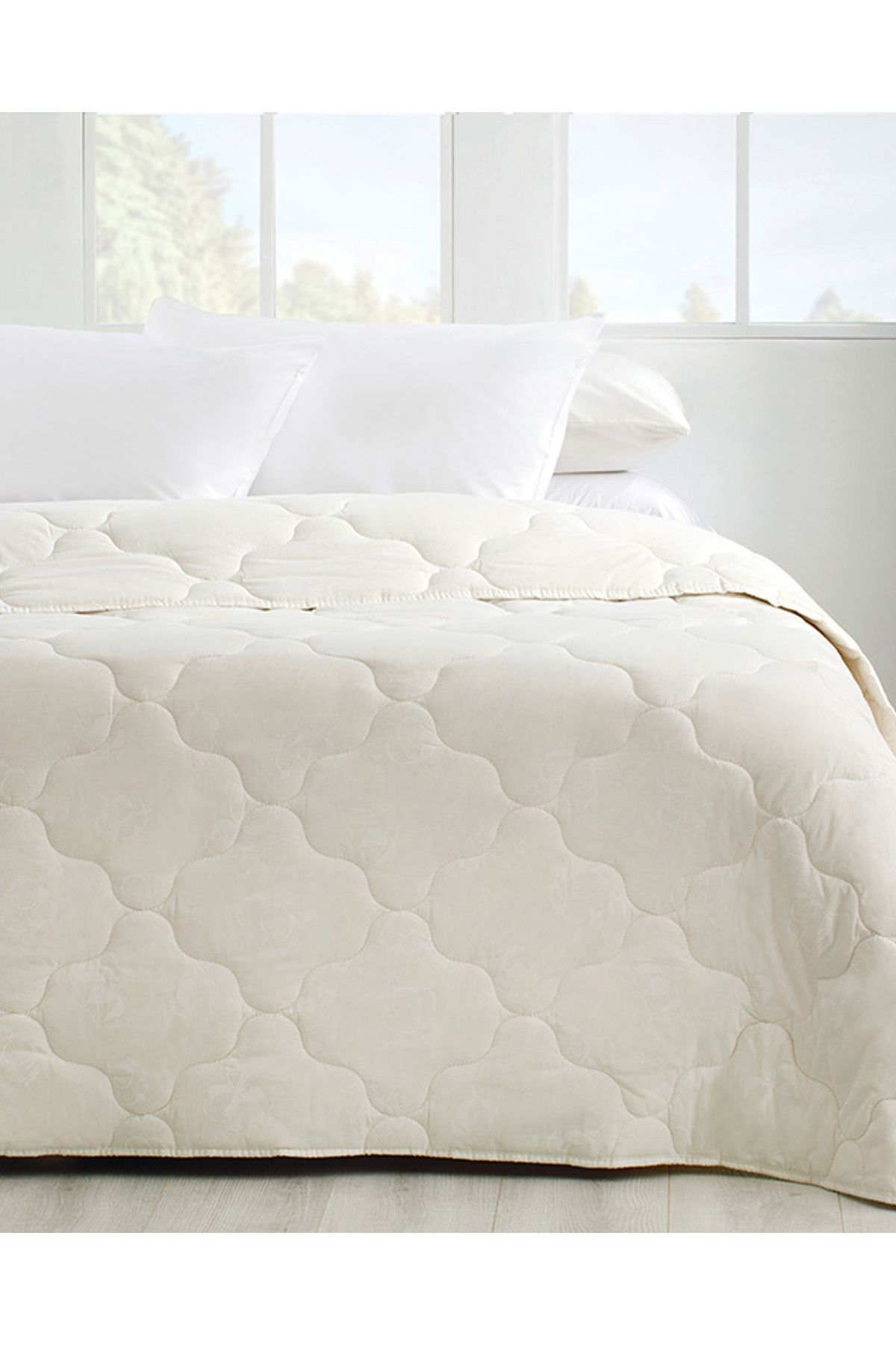 English Home Comfy Cotton Single Quilt White 1