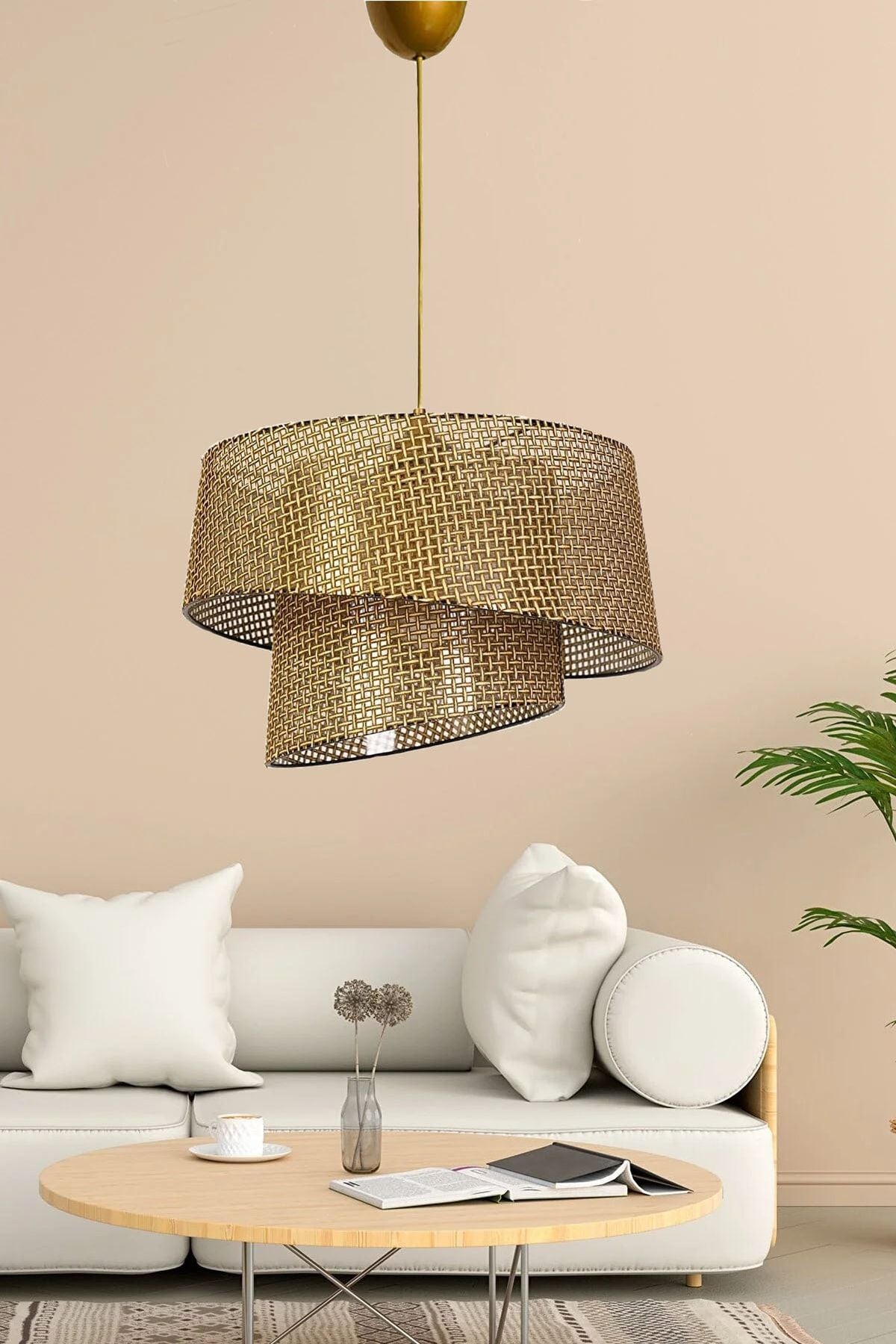 BBY HOME & DESIGN Chandelier, Pendant, Wicker Laya Model 1