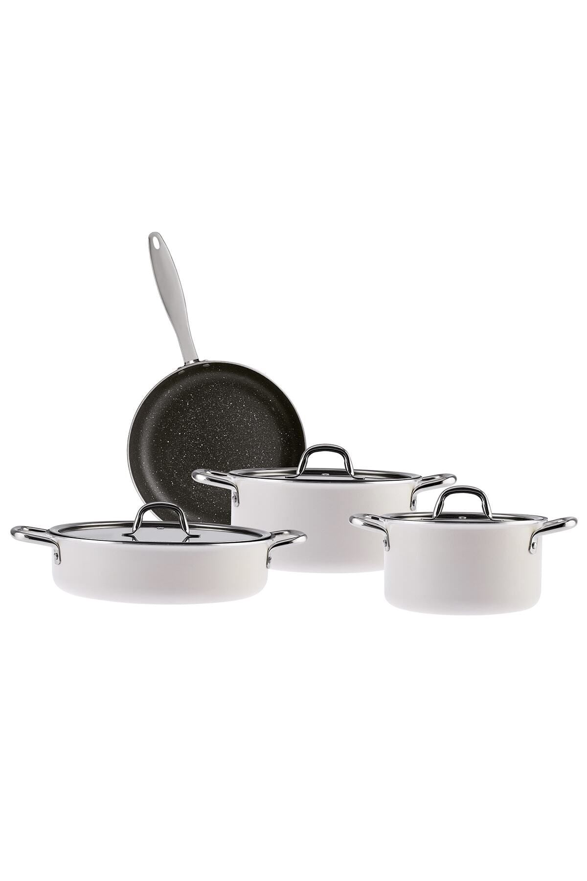 Emsan Master Class 7-Piece Cookware Set White 2