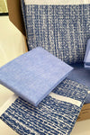 CANDAN ÇEYİZ Double Bed Speckled Blue Plaid 6-Piece Fitted Sheet Duvet Cover Set 3