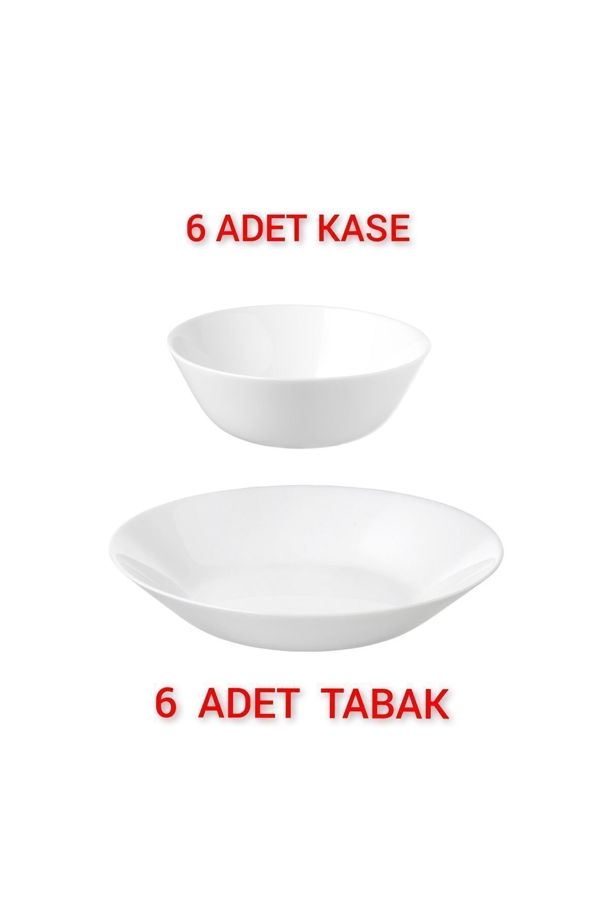 IKEA Quality Shop 6 Pieces 20 Cm Diameter Dinner Plate 6 Pieces 15 Cm Diameter Bowl Tempered Glass Total 12 Pieces 1