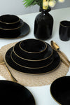 Keramika Ege Black Mesh Dinner Set 30 Pieces 6 Persons 6