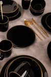 Keramika Ege Black Mesh Dinner Set 30 Pieces 6 Persons 8