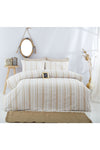 Ricco Lifes Bohem Beige Striped Double Duvet Set 3