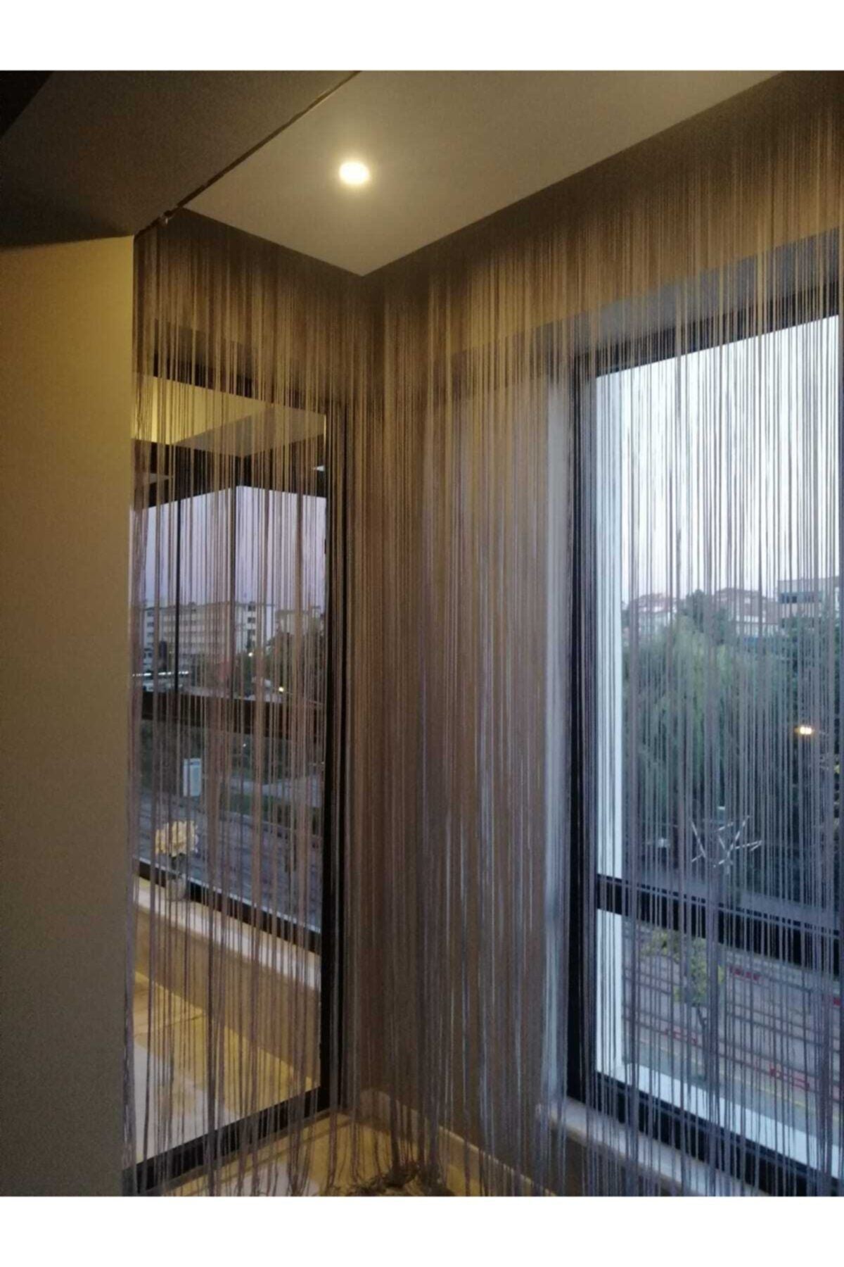 AKÇA TEKSTİL String Model Gray Color String Curtain 300X 270 cm - 2 mm 7