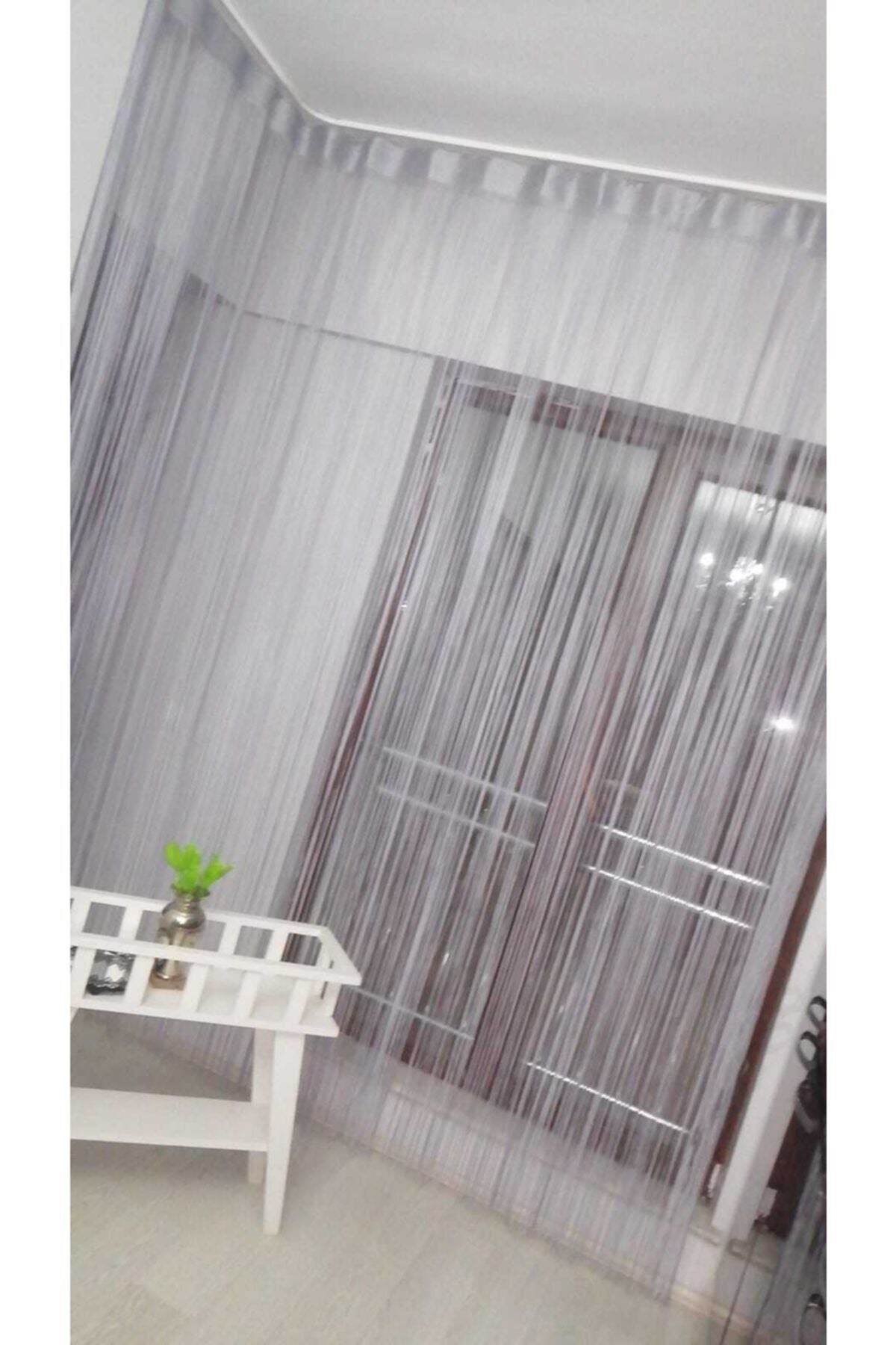 AKÇA TEKSTİL String Model Gray Color String Curtain 300X 270 cm - 2 mm 8