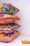 Cango Home Double-Sided Brown Ethnic Patterned 4-Piece Digital Printed Cushion Cover Set 4kmbs191-ct 2