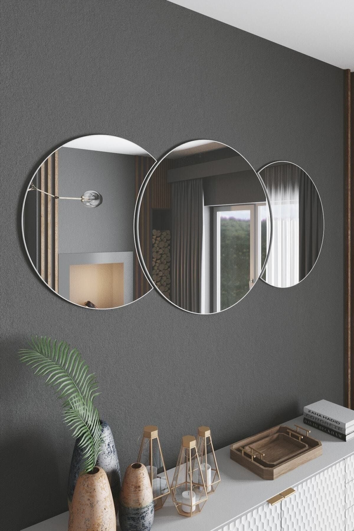 Mirror Art Decorative Wall Mirror 3 Pieces 1