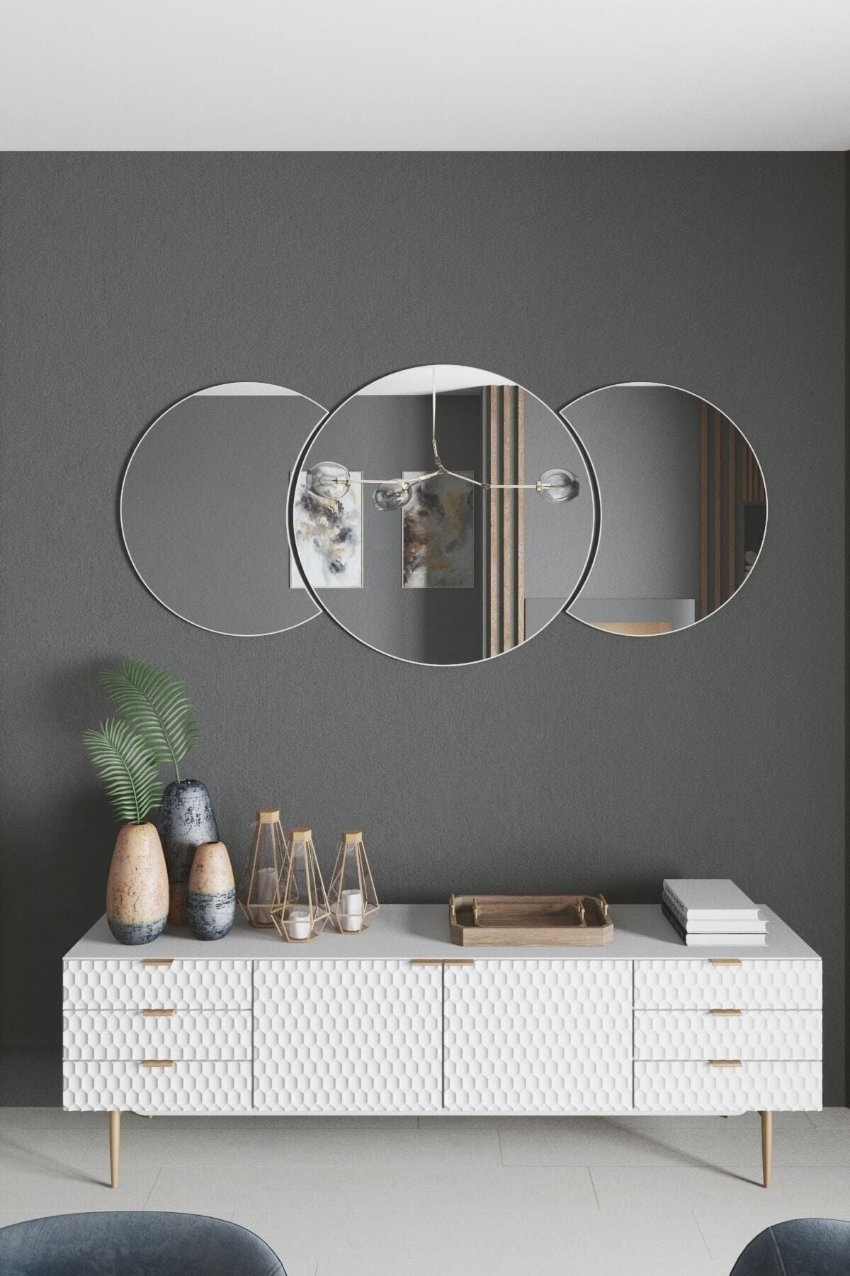 Mirror Art Decorative Wall Mirror 3 Pieces 2