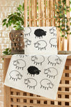 Evanora Sweety Sheep Digital Printed Patterned Soft Cotton Hand Face Kitchen 2-Piece Towel Set Bridal Set 1