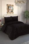 Çeyiz Diyarı Dessert Velvet Double Bedspread Black 1