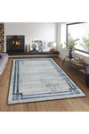 Balat Halı Blue Framed Distressed Living Room And Salon Rug 1