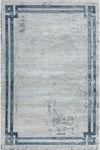 Balat Halı Blue Framed Distressed Living Room And Salon Rug 2