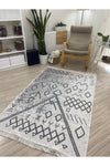 Stay With Love Double-Sided Kilim Cotton Woven Washable Scandinavian Pattern Rug, Runner Gray-White ASL23 6