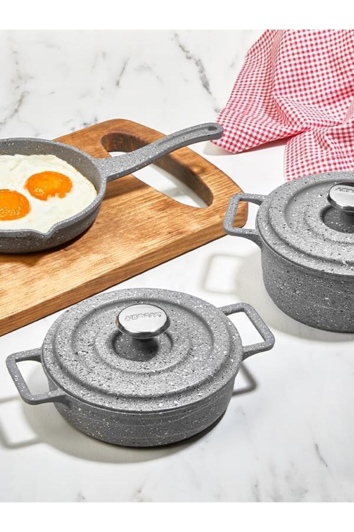 Amboss Bellus Mini 5 Piece Cast Iron Cookware Set-Grey 2