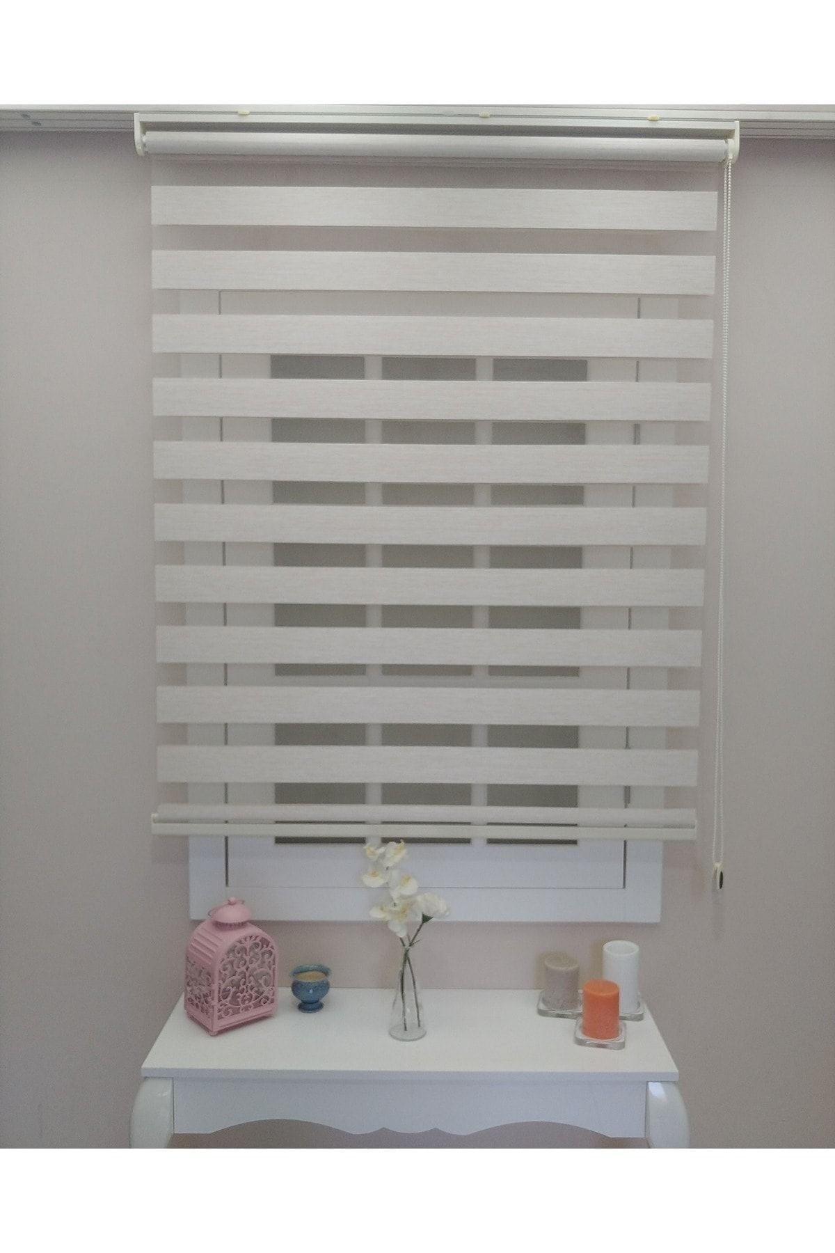 Atolyeperde Dark Cream Bamboo Zebra Roller Blind 3