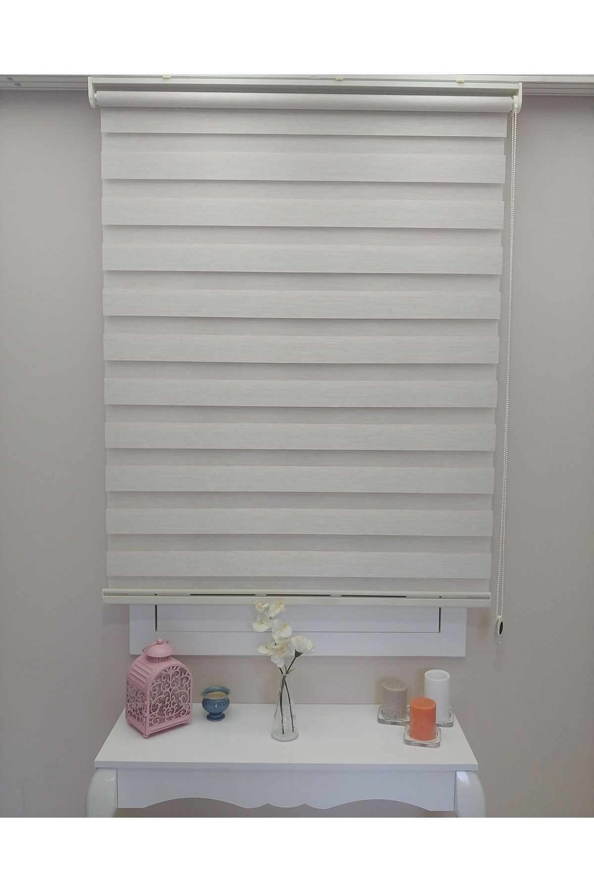 Atolyeperde Dark Cream Bamboo Zebra Roller Blind 5