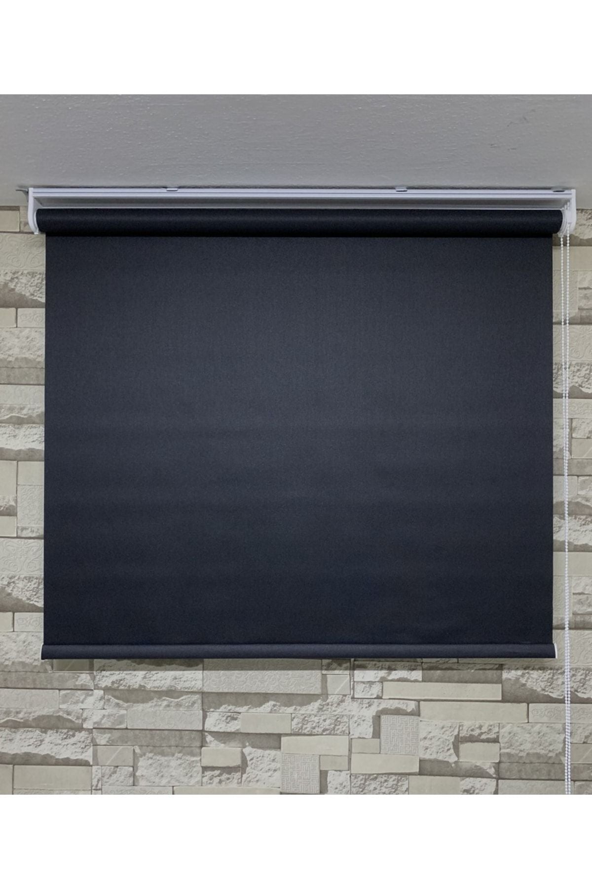 PERDECİNİZ Matte Roller Blind Black Color Aluminum Frame (Flat Bottom) 2