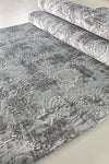 Babil Home Anti-Slip Embossed Runner Rug for Living Room, Hallway, Kitchen - Gray 1