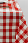 Soft Kare Red Large Checkered Tablecloth, Table Cover, Picnic Blanket 3