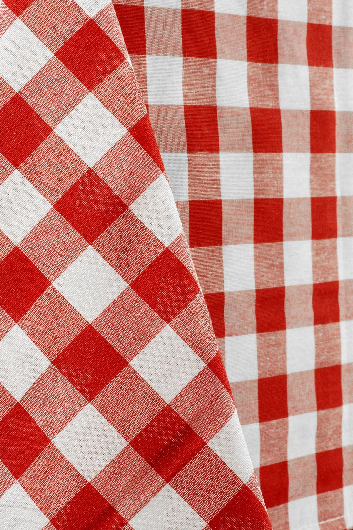 Soft Kare Red Large Checkered Tablecloth, Table Cover, Picnic Blanket 5