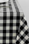 Soft Kare Black Large Checkered Tablecloth, Picnic Cloth 6