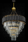 Avizemoda Palmira 55 Cm Crystal Luxury Chandelier 5-Light - (Black-Gold) 4