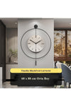 MetaQuartz Blackfred (Battery-Powered LED) (Medium Size) Scandinavian (Quartz Mechanism) - Metal Wall Clock 4