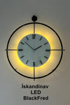 MetaQuartz Blackfred (Battery-Powered LED) (Medium Size) Scandinavian (Quartz Mechanism) - Metal Wall Clock 5