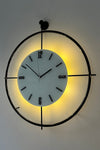 MetaQuartz Blackfred (Battery-Powered LED) (Medium Size) Scandinavian (Quartz Mechanism) - Metal Wall Clock 6