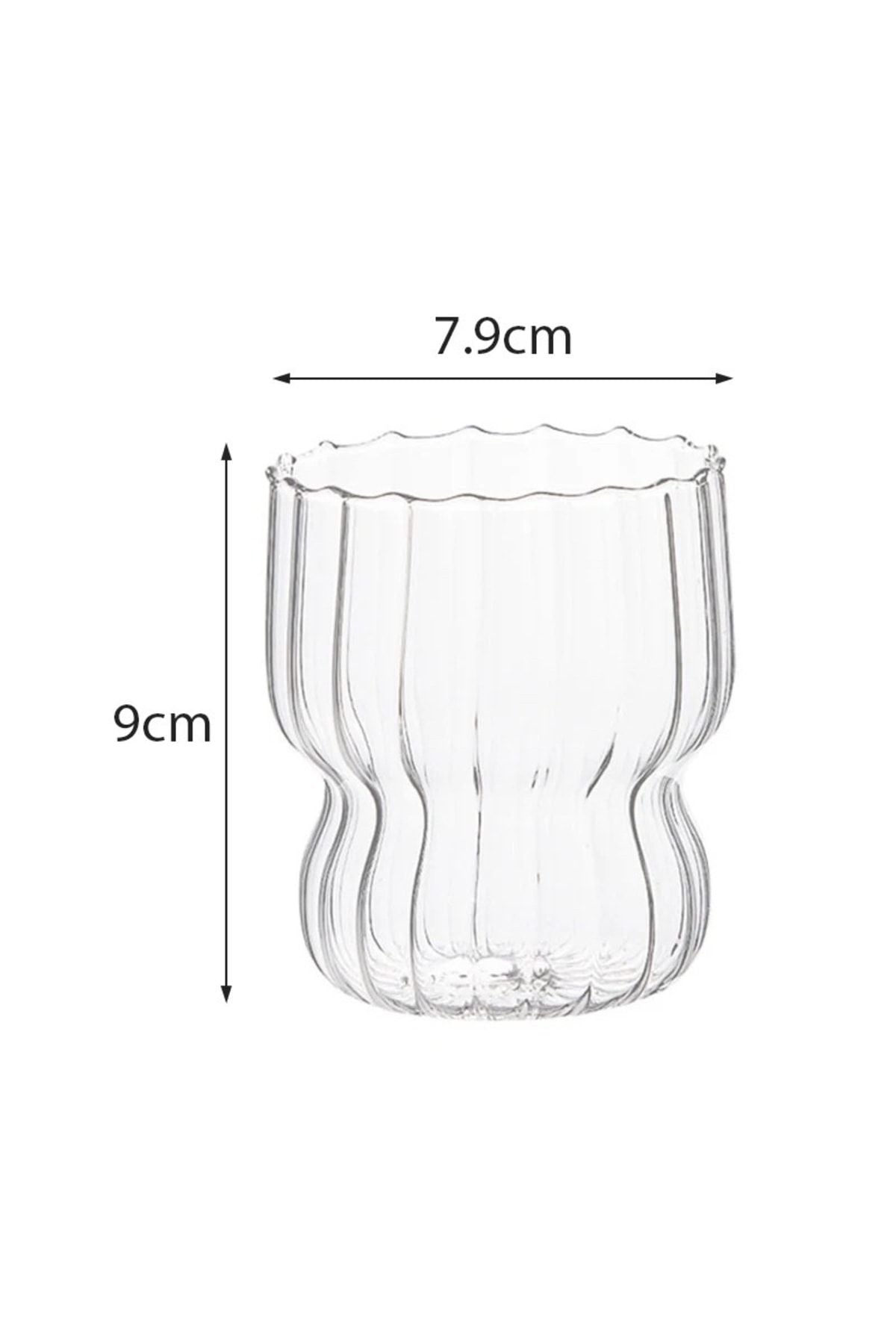 KÜÇÜK EW Heat Resistant Borosilicate Twisted Glass | Coffee and Serving Glass - 1 Piece 4