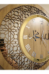 Lazerlimazerliişler Wooden and Mirrored Allah-Muhammad Motif Wall Clock 50 cm 3