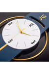 MetaQuartz Aksesuar E X C L U S I V E (BEST SELLER) - Milano (Navy Blue) Glass Metal Wall Clock 4