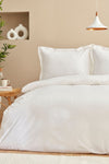 Karaca Home Uniq 100% Cotton Double Satin Duvet Cover Set White 2